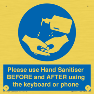 Please use Hand Sanitiser BEFORE and AFTER using the keyboard or phone